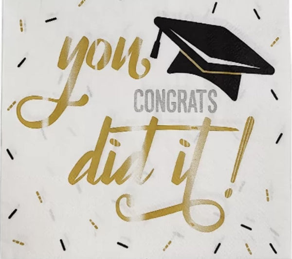 YOU DID IT NAPKINS PK 16